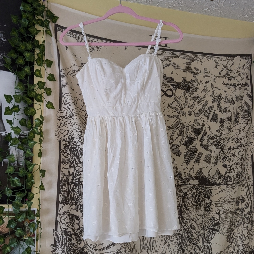 Floral White Dress